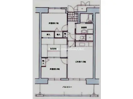 コーシャハイツ中野(3LDK/9階)の間取り写真