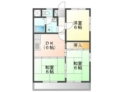 メゾンドール神谷(3DK/3階)の間取り写真