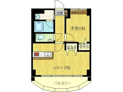 ソル・レヴェンテ(1LDK/3階)の間取り写真