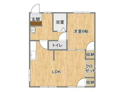 サニーハイツ(1LDK/1階)の間取り写真