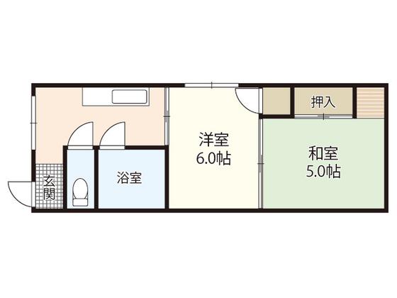 庚午マンション(2K/3階)の間取り写真