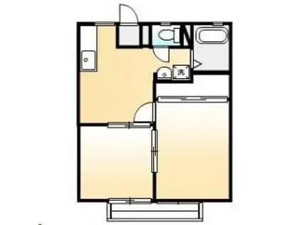 サンライフ高屋 A棟(2DK/1階)の間取り写真