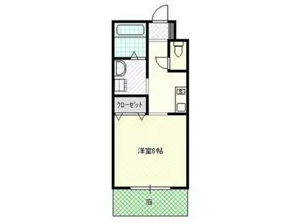 ハイツウエムラ(1K/2階)の間取り写真