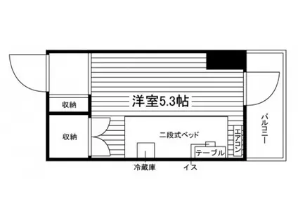 学生会館 ユニハーモニー天満橋(ワンルーム/6階)の間取り写真