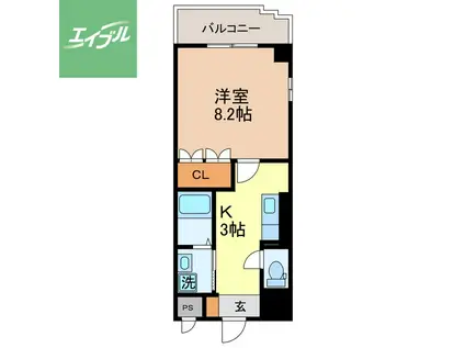 FOREST VIEW泉(1K/1階)の間取り写真