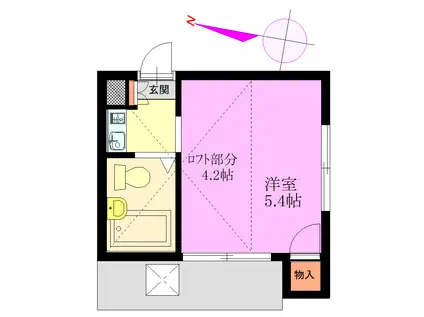 レオパレス川口第17(1K/1階)の間取り写真