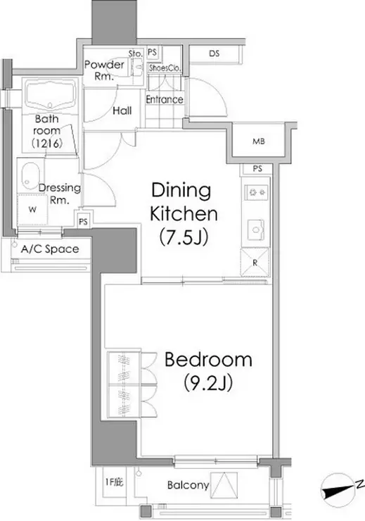 パークハビオ戸越 11階階 間取り