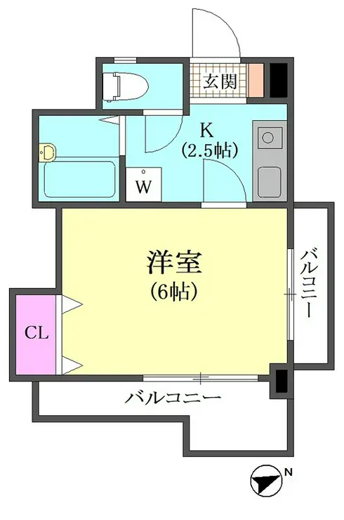 K2ヴィラ 6階階 間取り