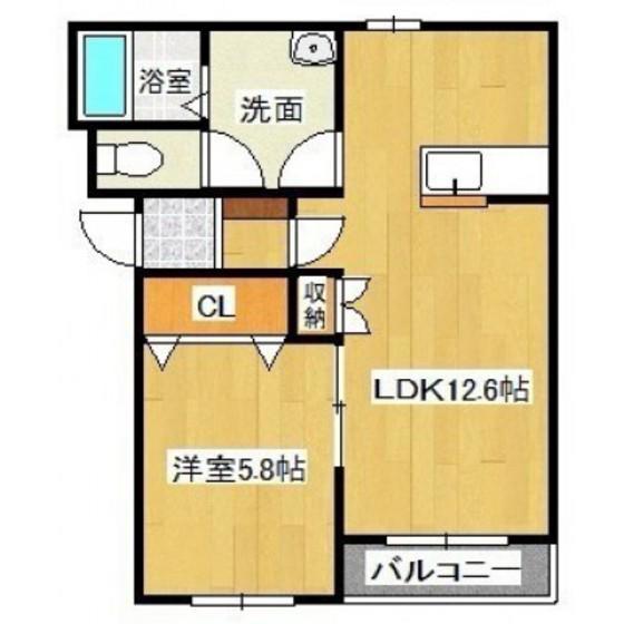 ラピスコートII(1LDK/3階)の間取り写真