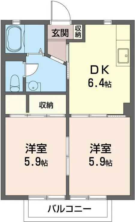 AMOURミズノ 2階階 間取り