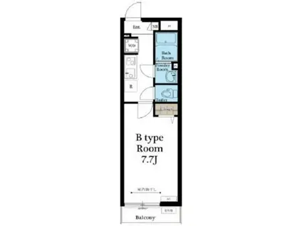カンパーニュ(1K/2階)の間取り写真