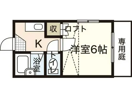 SAKURASAKU(1K/1階)の間取り写真