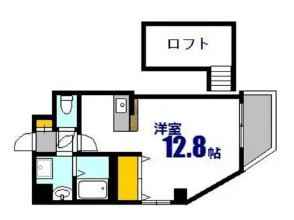 L`DOLCE(ワンルーム/4階)の間取り写真