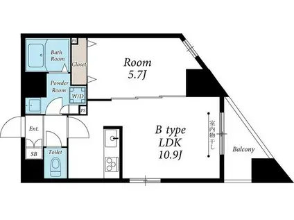 リブリサンヴィレッジ26(1LDK/3階)の間取り写真