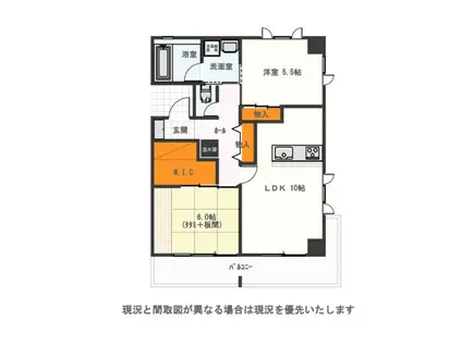 ミレーユステディア(2LDK/8階)の間取り写真