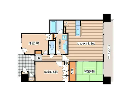 ナイスパークフィールド富沢公園(3LDK/12階)の間取り写真