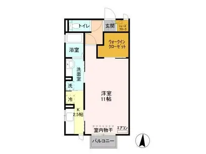 大黒屋十番館(1K/2階)の間取り写真