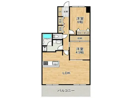 アルファステイツ朝霧丘(3LDK/3階)の間取り写真