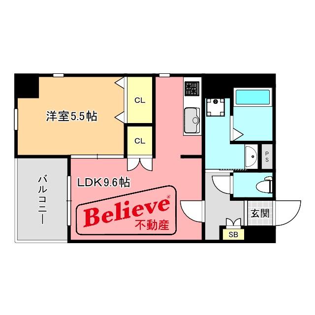 J-PLACE東町(1LDK/2階)の間取り写真