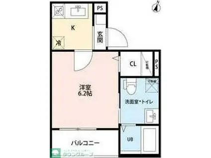 T.A一柳通1丁目ティーエーイチヤナギドオリ(1K/1階)の間取り写真