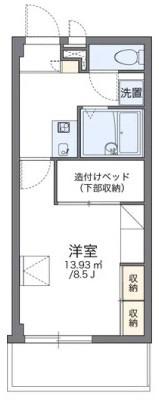 ナーラック天城(1K/1階)の間取り写真