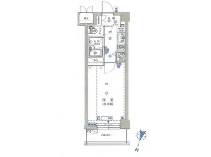 リガーレ浮間公園(1K/3階)の間取り写真