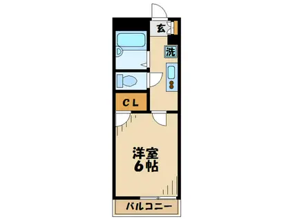 レオパレスグランドコート(1K/1階)の間取り写真