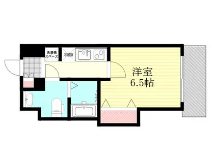 フレンシアノイエ東三国(1K/8階)の間取り写真