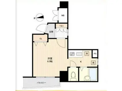 ソアブール千駄木駅前(ワンルーム/4階)の間取り写真