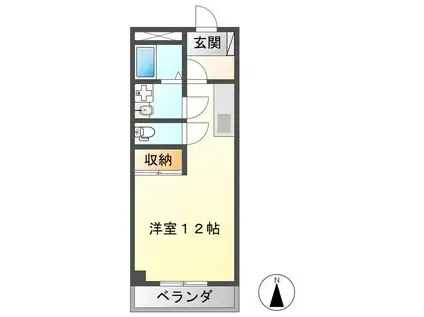 WAVE21(ワンルーム/3階)の間取り写真