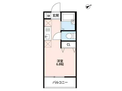 シュテルン新小岩(ワンルーム/3階)の間取り写真