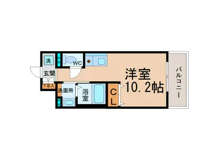 N.S ZEAL大曽根(ワンルーム/3階)の間取り写真