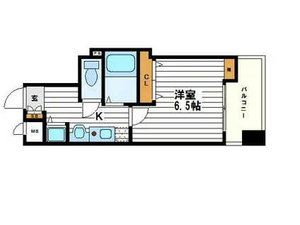ランドマークシティ大阪城南Ⅱ(1K/4階)の間取り写真