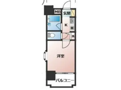 ダイナコート西公園トレンドゥ(1K/5階)の間取り写真