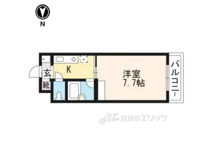 コンフォール中川(1K/3階)の間取り写真