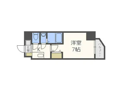 ウインズコート新大阪II(1K/8階)の間取り写真