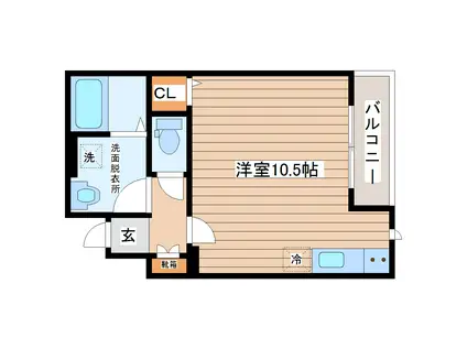 メゾン・ド・プレジール太子堂(ワンルーム/1階)の間取り写真