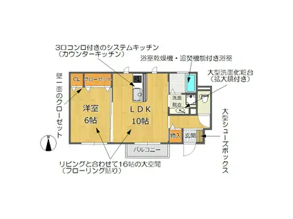 NAVISナーヴィス(1LDK/1階)の間取り写真