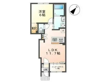 スターテラス瀬戸II(1LDK/1階)の間取り写真