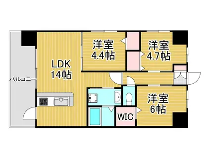 FU-TON4祇園さくら坂(3LDK/4階)の間取り写真