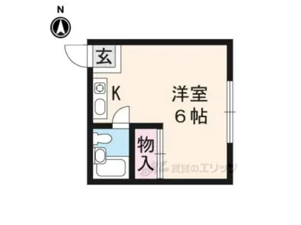 カステロレヴィPART4(ワンルーム/2階)の間取り写真