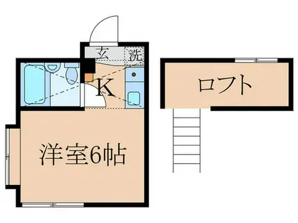 メゾン・ド・フローラ(1K/2階)の間取り写真