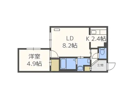 BBLOOM 14(1LDK/3階)の間取り写真