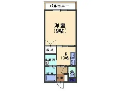 K154(1K/2階)の間取り写真