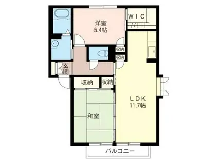 グランシード南町田四番館(2LDK/1階)の間取り写真