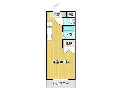 YSビル(ワンルーム/2階)の間取り写真