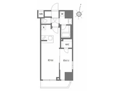 アジールコート板橋本町(1LDK/5階)の間取り写真