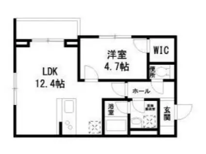 GRACE POINT(1LDK/1階)の間取り写真