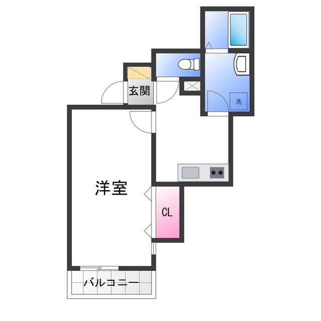 ユウパレス池上町(1K/1階)の間取り写真