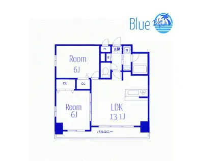 セントジェームズ(2LDK/6階)の間取り写真